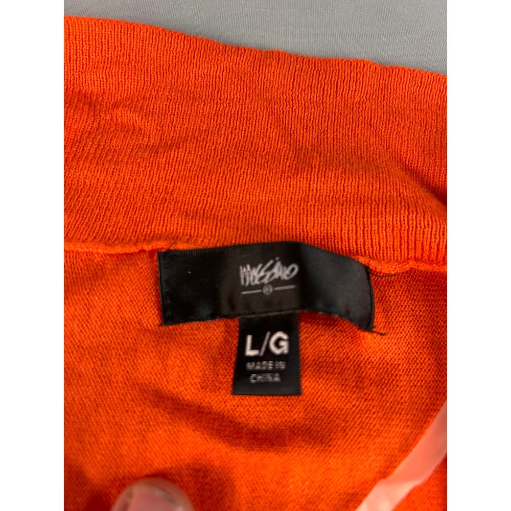 Mossimo Womens Orange Open Front Cardigan Sweater Short Sleeve Size L NEW - Picture 7 of 10